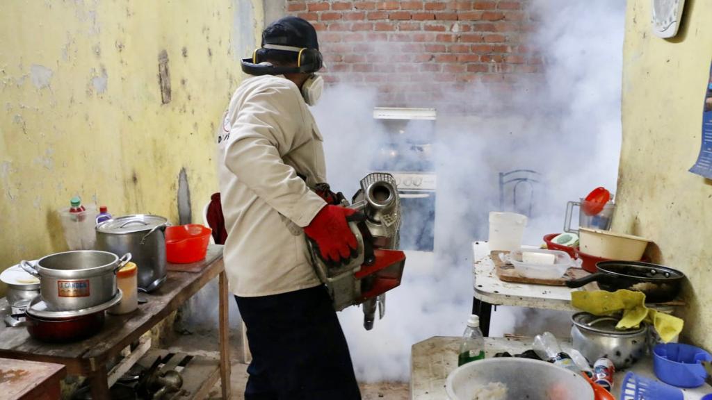 fumigador contra el dengue